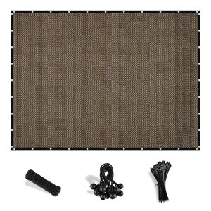8' x 12' Mocha Garden Net, 160g, Seamless, Standard Configuration