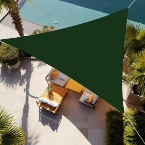 Custom 5' x 8' x 9.4' Right-Angle Dark Green Sun Shade Sail