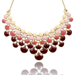 Multi-Color Gold-Plated Pendant Necklace