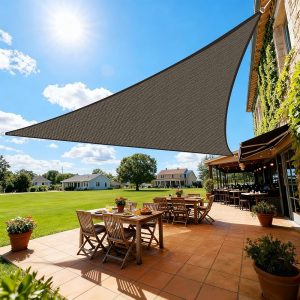 Custom 5' x 5' x 7.1' Right-Angle Mocha Sun Shade Sail