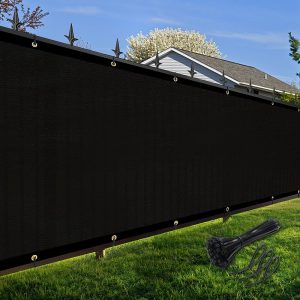 6' x 25' Black Fence, 130g, Seamless, Standard Configuration