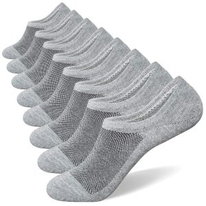 029 Semi-Mesh Men's Socks, B Opening (Gray Base with Black Mesh, Single Pair, Size 8)