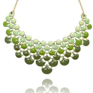 Multi-Color Gold-Plated Pendant Necklace