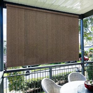 5x6 Roller Shade in Mocha with Rod Control