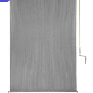 6x6 Roller Blind in Light Gray with Wand Control