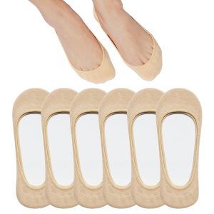 Sheer Toe Women's Socks, Nude, Size 6