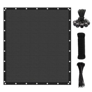 8' x 16' Dark Gray Garden Net, 160g, Seamless, Standard Configuration