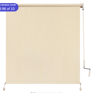 6x6 Aluminum Shell Roller Blind in Sesame Color with Wand Control