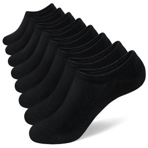 029 Semi-Mesh Men's Socks, Black Base with Black Mesh, Size L8