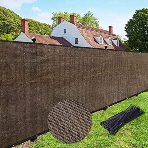 8' x 25' Brown Fence, 130g, Seamless, Standard Configuration