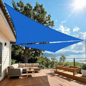 Custom 8'x8'x8' Equilateral Sky Blue Shade Sail