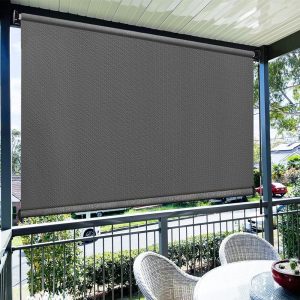 7x8 Roller Shade in Light Gray with Wand Control