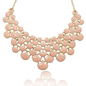 Quartz Powder Plated Gold Necklace
