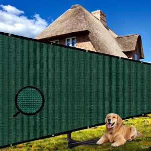 8' x 25' Dark Green Fence, 130g, Seamless, Standard Configuration
