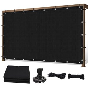 6' x 12' Black Garden Net, 160g, Seamless, Standard Configuration