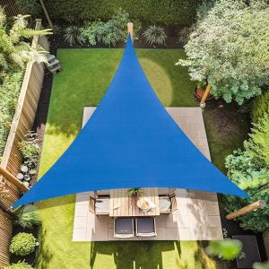 Custom 5' x 6' x 7.8' Right-Angle Sky Blue Shade Sail