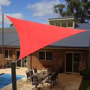 Custom 5' x 5' x 7.1' Right-Angle Large Red Sun Shade Sail