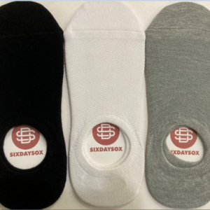 Semi-Mesh No-Show Socks, Size 13, Solid Colors: Black (3 Pairs), White (3 Pairs), Light Gray (2 Pairs)