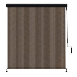 8x6 New Aluminum Shell Roller Shade in Mocha Color with Wand Control