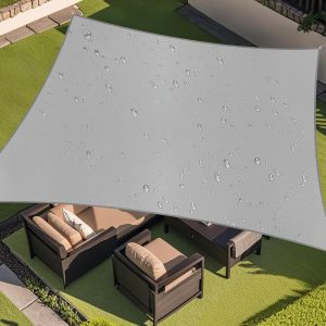 Custom 10'x15' Light Gray Waterproof Sun Shade Sail