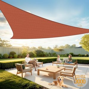 Custom 5' x 8' x 9.4' Right-Angle Brick Red Shade Sail