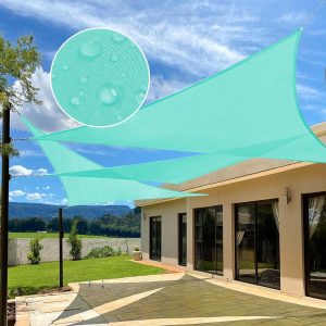12' x 12' x 12' Solid Color Waterproof Sun Shade Sail, 160g, Standard Seam Configuration