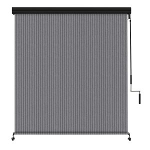 4x8 New Aluminum Roller Shade Shell in Light Gray with Wand