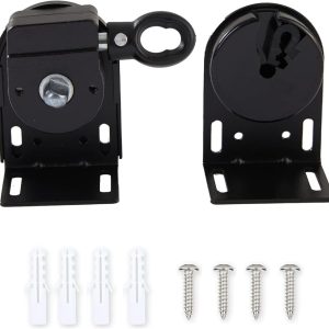 Roller Shade Top Rail with Aluminum Gearbox End Caps - Black