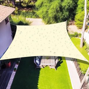Custom 12'x12' Beige Waterproof Sun Shade Sail