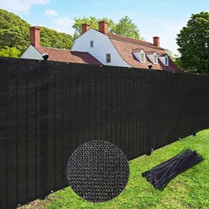 8' x 25' Fence, Black, 130g, Seamless, Standard Configuration