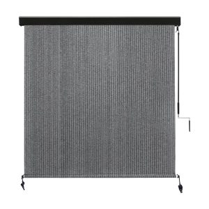 4x6 Aluminum Roller Shade Shell, Light Gray, with Wand