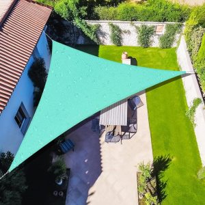 16' x 16' x 16' Solid Color Waterproof Sun Shade Sail, 160g, Standard Seamed Configuration