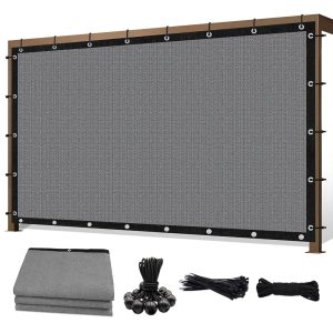 6' x 16' Light Gray Garden Netting, 160 GSM, Seamless, Standard Configuration