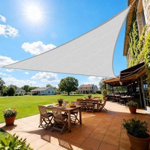 Custom 5' x 6' x 7.8' Right-Angle Light Gray Shade Sail