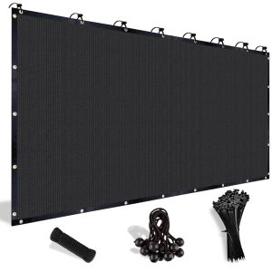 12' x 20' Black Garden Net, 160 GSM, Seamless, Standard Configuration