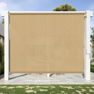 6x6 Roller Blinds in Sesame Color with Joystick Control