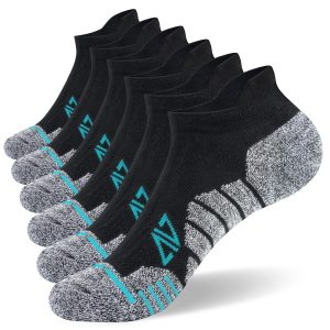 Blue Logo Athletic Socks 6-Pair Pack, Size 7-9