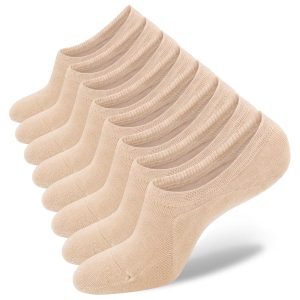 Semi-Invisible C-Shaped Women's Socks (Solid Color, Nude, Single, Size 4)