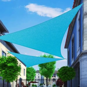 Custom 8'x8'x8' Equilateral Turquoise Mixed Color Sun Shade Sail