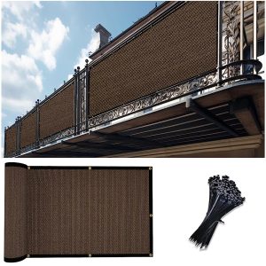 Fence, 3' x 10', Brown, 130g, Seamless, Standard Configuration