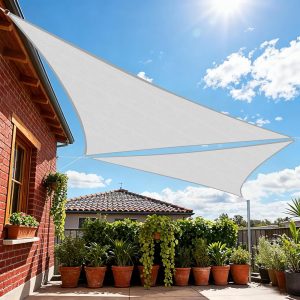 Custom 6' x 7' x 9.2' Right-Angle Light Gray Shade Sail