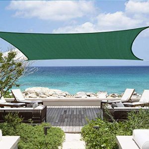 12' x 12' x 12' Dark Green Shade Sail, 160g, Seamless, Standard Configuration