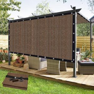 12' x 16' Mocha Garden Net, 160g, Seamless, Standard Configuration