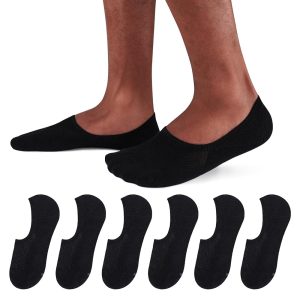 032 Semi-Mesh C-Port Loafers Men's Socks (Solid Color, Black Base with Black Mesh, Single Size L6)