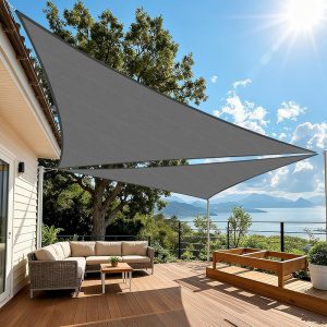 Custom 7'x7'x7' Equilateral Deep Gray Sun Shade Sail