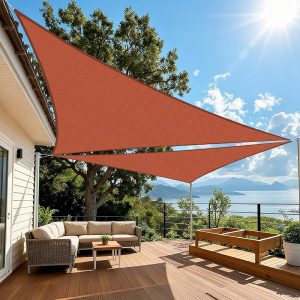 Custom 6'x6'x6' Equilateral Triangle Brick Red Sun Shade Sail