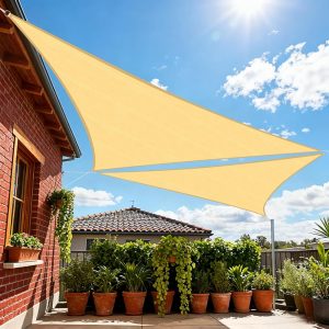 Custom 5' x 6' x 7.8' Right-Angle Mocha Sun Shade Sail