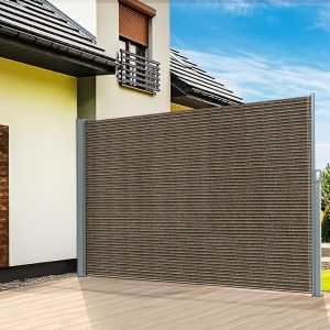 1.8m x 3m Mocha Color Iron Shell Retractable Fence