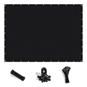 8' x 10' Black Garden Net, 160g, Seamless, Standard Configuration