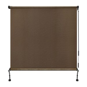 7x6 Roller Blind in Mocha Color with Wand Control